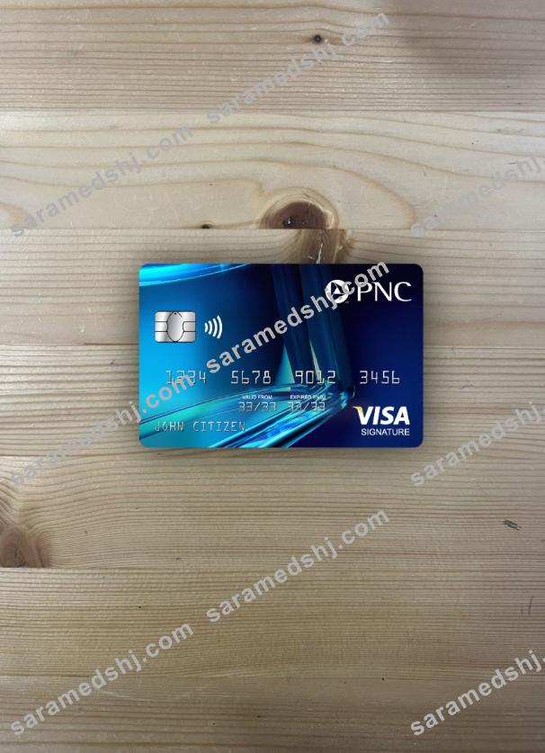 USA PNC bank visa signature card photolook front